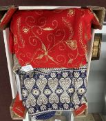 Textiles: 19th cent. Wool work tapestry wall hanging, organic design of flowers and leaves. Wall