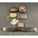 Treen Collectables: Marine art of R.M.S. Royal George, 19th cent. Snuff box bearing a copper - Image 1 of 2