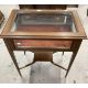 Edwardian mahogany display cabinet moulded top with satinwood stringing and glass sides on square - Image 1 of 2