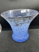 The Mavis and John Wareham Collection: Monart vase pale blue with purple inclusion to top third.