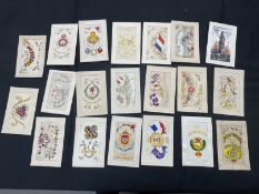 Militaria: WWI silk postcards including East Surrey Regt ASC, East Lancashire Regt, Royal Engineers,