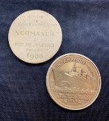 OCEAN LINER: A BRONZE COMMEMORATIVE MEDAL, for the S.S. 