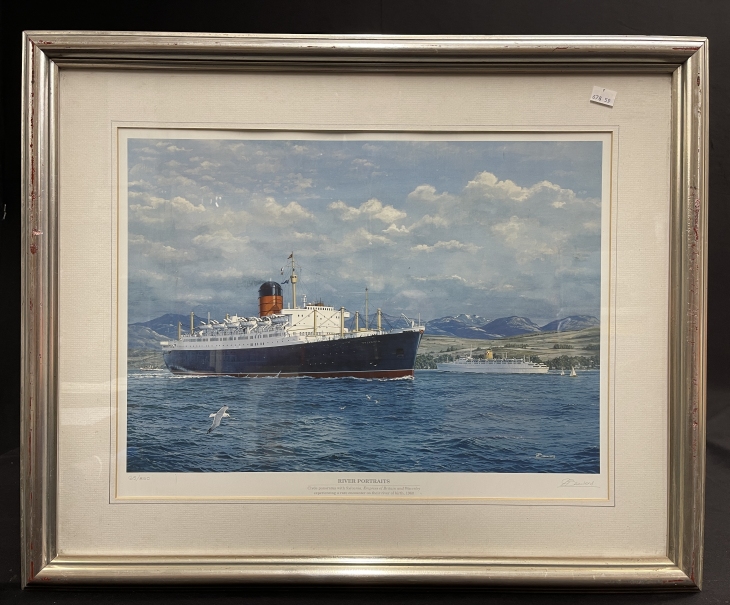 CUNARD: Set of three limited edition prints. After E. Bauwen's Home Waters 510/750, Fit For A - Image 2 of 2
