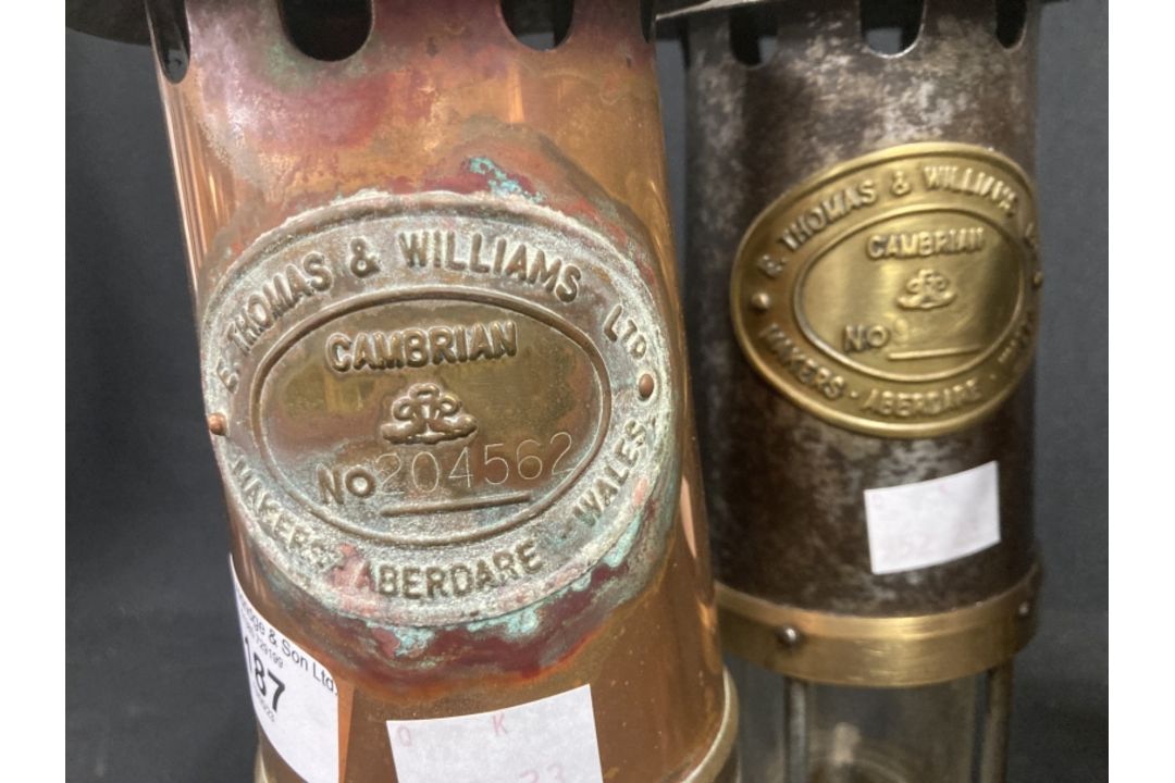 Miners Safety Lamps: Late 20th/early 21st cent. Working examples all Evan Thomas & Williams - Image 2 of 3