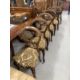 Victorian set of 5 mahogany balloon back dining chairs with cabriole legs upholstered seats. - Image 1 of 3