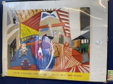 David Hockney OM, CH, RA (1937-): Exhibition poster for 1853 Gallery, Salts Mill, Bradford,