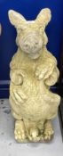 Gardenalia: Mid 20th cent. Pair of reconstituted mythical beasts. Height 28ins.