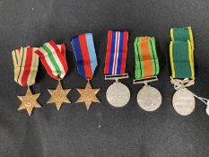 Militaria/Medals: WWII medal group, Trooper K.T. Bull, Wiltshire Yeomanry, 557404 39/45 medal. 39/45