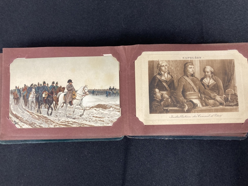 Postcards: Concertina style postcard album containing one hundred cards depicting the life, loves - Image 3 of 4