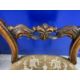 Victorian set of 5 mahogany balloon back dining chairs with cabriole legs upholstered seats. - Image 2 of 3