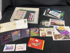 Stamps: Royal Mail mint, ten books of stamps to include 1990 Greetings stamps with labels, 1990