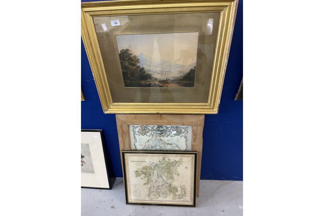 Maps & Pictures: A framed and glazed map of Herefordshire 19¼ins. x 15ins. A framed & glazed map - Image 2 of 2