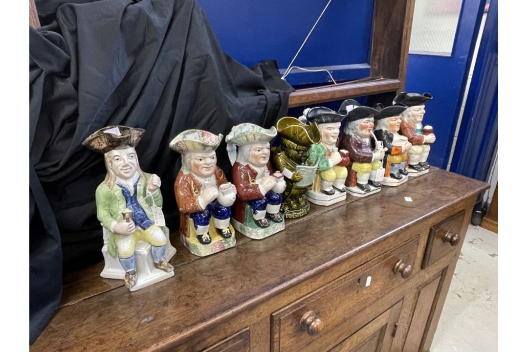 19th/20th cent. Ceramics: The Blake Collection: Toby Jugs polychrome smoking a pipe A/F, another - Image 4 of 5