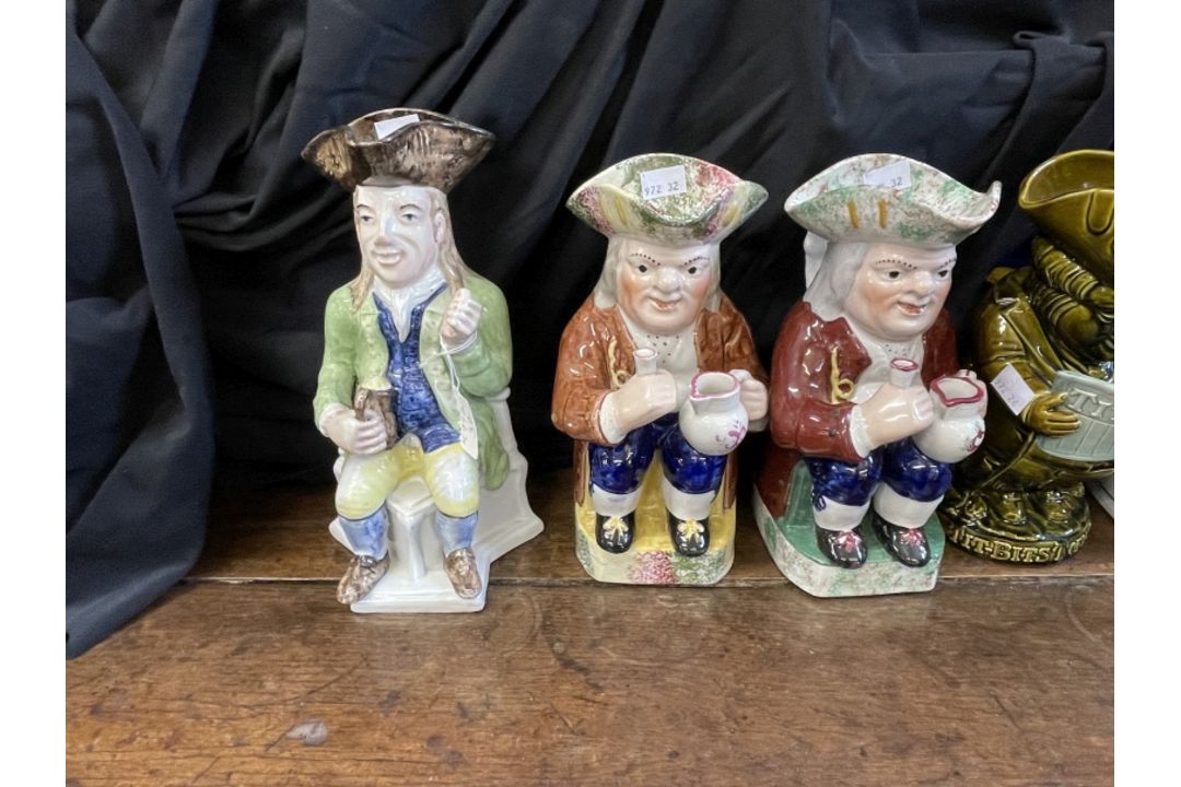 19th/20th cent. Ceramics: The Blake Collection: Toby Jugs polychrome smoking a pipe A/F, another - Image 3 of 5