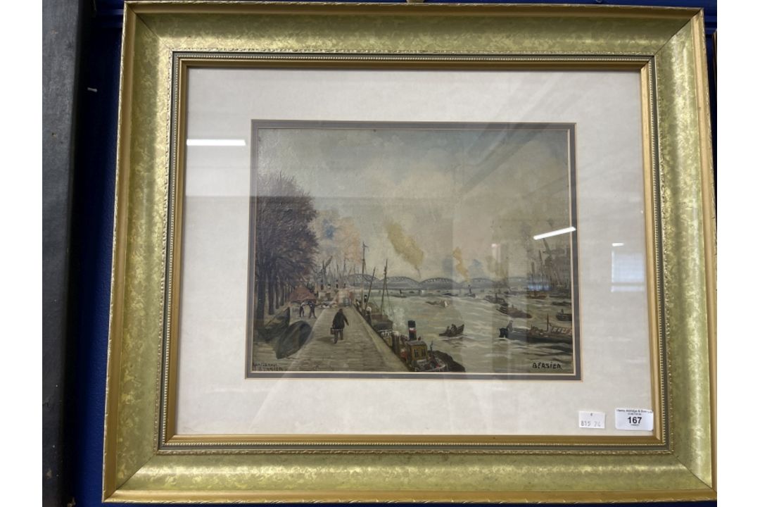 20th cent. Dutch School: Oil on board of Rotterdam signed bottom right B. Fasier. 13ins. x 11ins. - Image 1 of 3