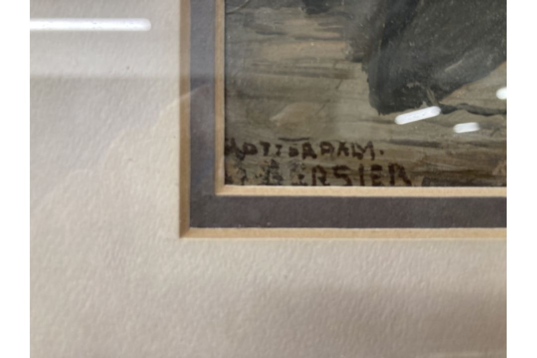20th cent. Dutch School: Oil on board of Rotterdam signed bottom right B. Fasier. 13ins. x 11ins. - Image 3 of 3