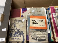 Automobilia Books & Manuals: Includes 1962 Workshop Manual for Heinkel Tourist Model 103, Sunbeam S7
