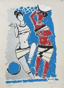 •Maqbool Fida Husain (Indian 1915-2011): Two women dancing Signed and numbered 86/150 Husain (in