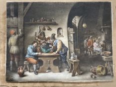 18th/19th cent. European Grand Tour portrait miniature oil on ivory in the 17th cent. Flemish