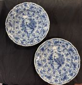 18th cent. Dutch Delft ware charger Jan Van den Briel - Grieksche A 1768-96, central panel peahen on