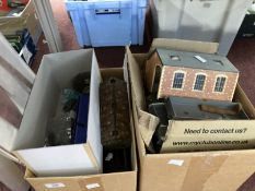 The John Bosley Collection. Toys: Model Railways HO/OO gauge, diorama, fixtures including station