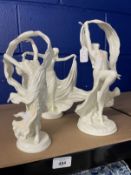 Ceramics: Royal Worcester limited edition figures, The Dance of Time number 635 of 5000, 11½ins.