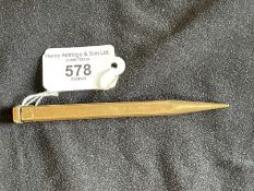 Hallmarked 9ct gold Yard-o-Led propelling pencil.