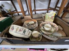 20th cent. Ceramics: Royal Doulton Series ware bowl 'Pryd goeth before a fall', Dickens ware