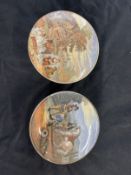 19th cent. Prattware pot, lid covers 'Forging the Stream' (base with chip) and 'Preparing for the