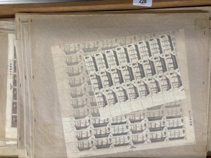 Stamps: GB 1960s mint full and part sheets of many 1960s issues including Christmas 1967 full sheets - Image 2 of 5