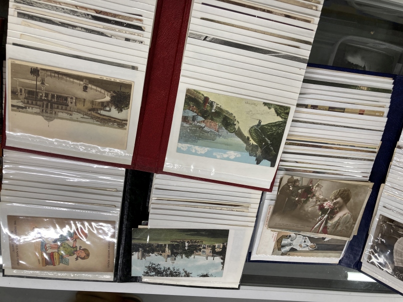 Postcards: Albums series cards, WWI, etc. British topographical, European cards, WWI silk, etc. (5 - Image 5 of 5