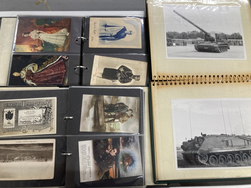 Postcards: Good album of WWI and later army and military including silks and some rare cards. - Image 2 of 3