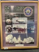 Space: Space Shuttle Discovery STS 29 signed Presentation with Mission Flown patch. It consists of a