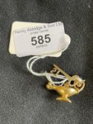Hallmarked Jewellery: Two 9ct gold charms, one 21 key and one Aladdin's lamp. Total weight of two