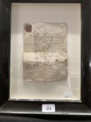 Historical English Documents: Oliver Cromwell (1599-1658). Lord Protector: Fine letter signed,