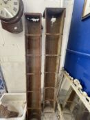 Gardenalia: Galvanised stall animal feeds, a pair.