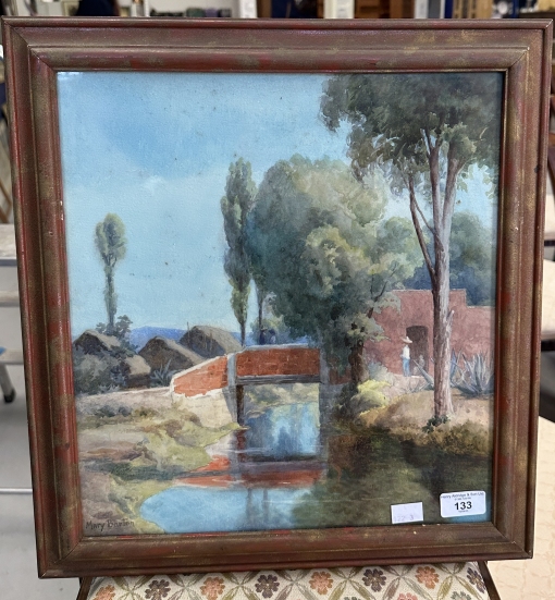 20th cent. Irish School: Among the Floating Gardens, Fine Art Society label on reverse 1861-1931