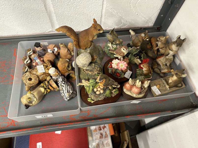 20th cent. Ceramics: A collection of eleven small Border Fine Art Figures of birds (4) mice (4) &
