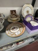 Commemorative Ceramics: 1930 Wedgwood dish with a portrait of Sir Joshua Reynolds, George VI and