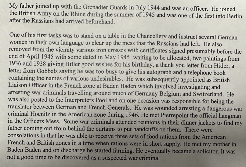WWII/Third Reich Captain John Hodge Archive: Captain Hodge was a member of the Grenadier Guards in - Image 3 of 5