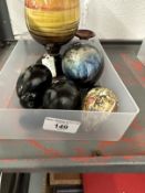 20th cent. Objects of Virtu: Russian Easter Eggs, with studies depicting a church, a river scene,