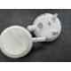 Late 18th cent. Two French porcelain saucepans or warming pots and covers, one Marseilles and - Image 3 of 3