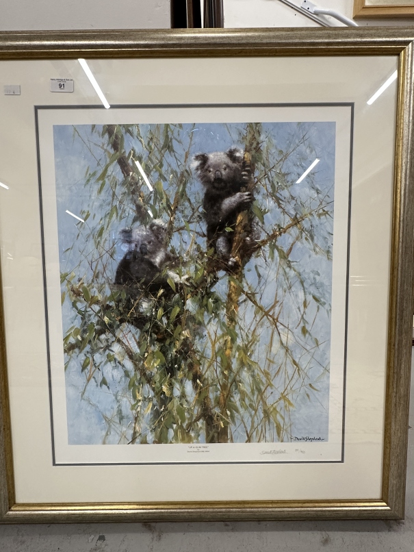 David Shepherd Signed Limited Edition Prints: Winter in Wolong 333/950 20ins. x 24ins. Plus Up a Gum