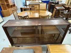 Richard Hornby Design: In dark Afromosia for Fyne Ladye Furniture display cabinet with 2 sliding