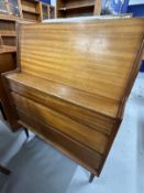 Richard Hornby Design: Bureau in teak for Fyne Ladye Furniture. Drop down lockable front, fully