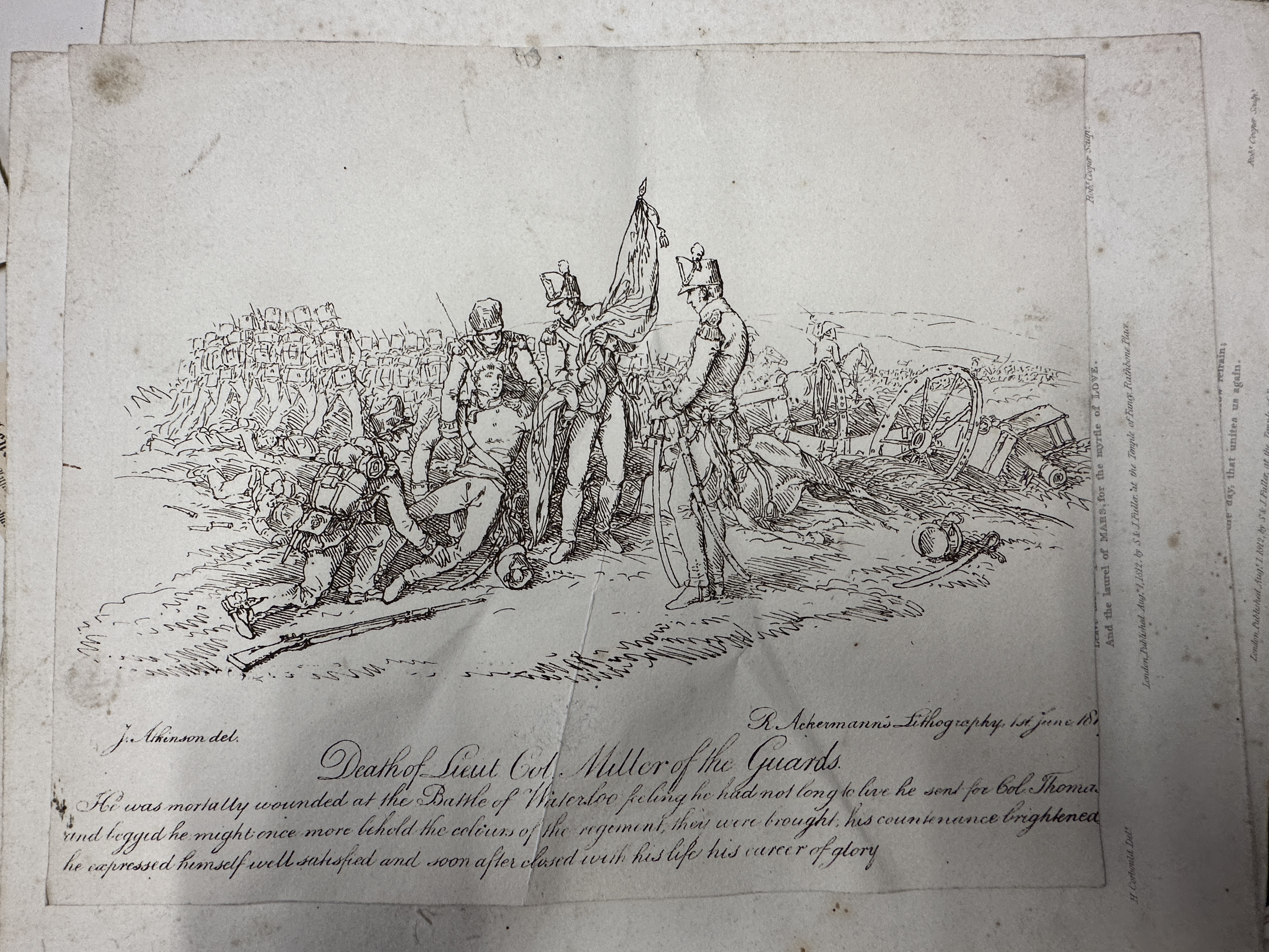 19th cent. Scrap album containing etchings, engravings, coloured lithographs, and pencil studies, - Image 8 of 8