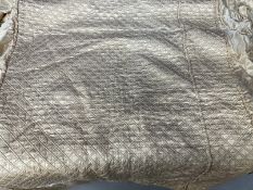 CUNARD: A rare stunning single bed valence from the R.M.S. Mauretania. Circa 1930s. 54ins. x 96ins.