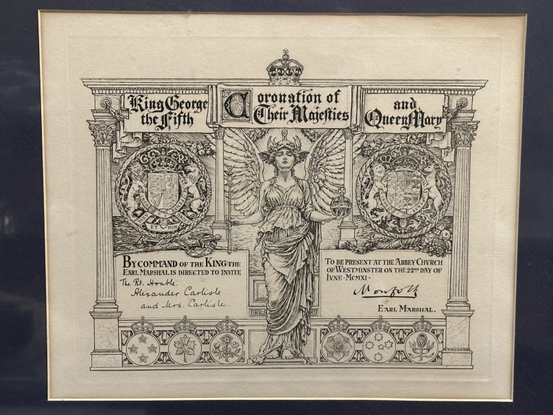 HARLAND AND WOLFF: Invitation to the Coronation of King George V and Queen Mary to Rt. Hon. - Image 2 of 2