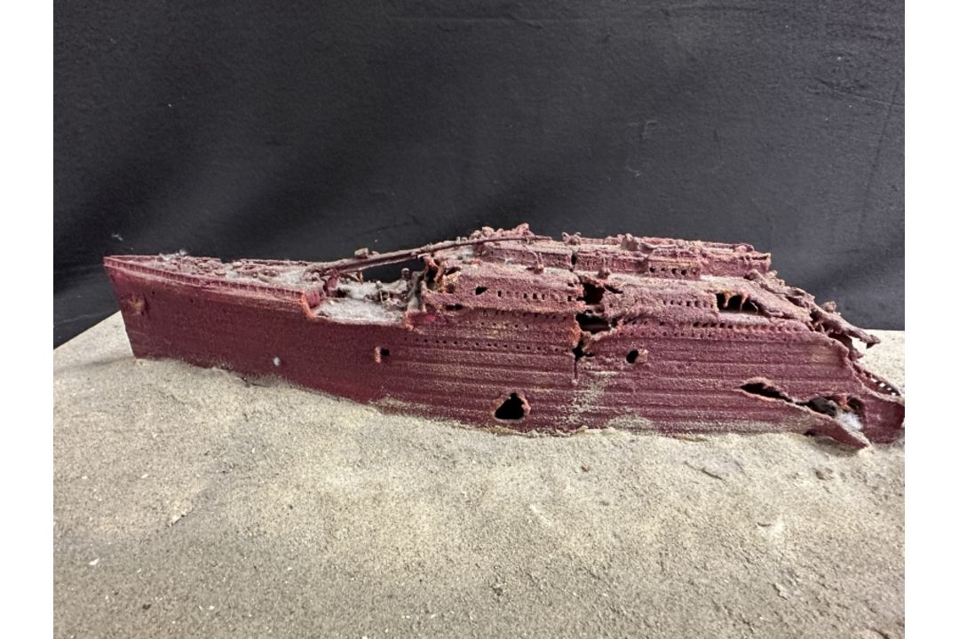 R.M.S. TITANIC: Scratch build diorama showing Titanic's wreck site. 47ins. x 12ins. Plus another - Image 4 of 5