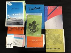 OCEAN LINER: P&O Line S.S. Canberra deck plans and ephemera, Bank Line Journal 1955, shipping